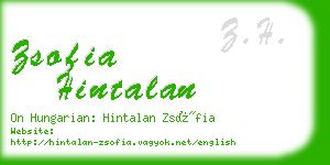 zsofia hintalan business card